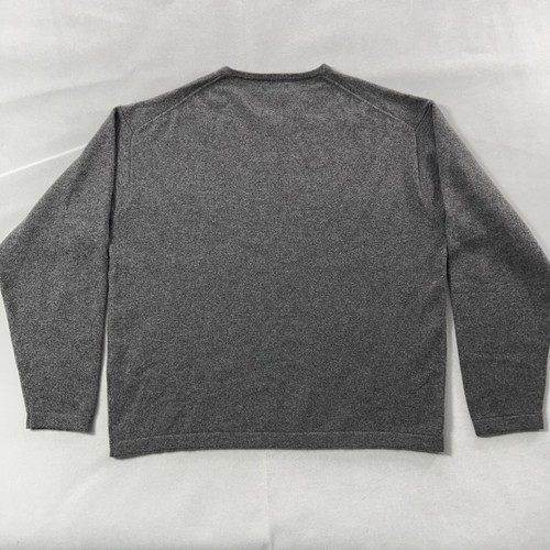 North 44 100% Cashmere Sweater Men XL Gray V Neck Pullover Made Hong Kong VTG - Picture 8 of 10