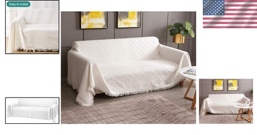 Durable and Stylish Geometric Couch Cover in X-Large - Perfect for 3 Cushions - Picture 2 of 9