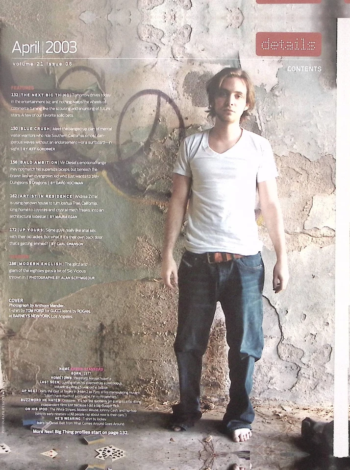 DETAILS MAGAZINE APRIL 2003 VIN DIESEL THE GREATEST SHOW ON EARTH B2135 - Imagem 3 de 4