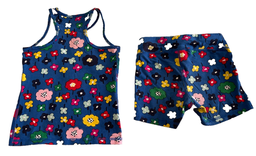 Hanna Andersson Tank Top & Shorts Set Girl Size 130cm / US 8 Cotton & Spandex - Picture 6 of 9