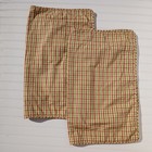 WILLIAMSBURG by Waverly Standard Pillow Shams Yellow Green Red Plaid Pair Vtg