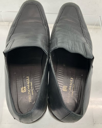 Bruno Magli Black Leather Slip-On Loafers 11.5-12 - Picture 5 of 6