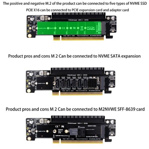 Carte de  D'Extension de RéPartiteur de Canaux PCIE 4.0 8+4+4Hyper U6817 - Afbeelding 3 van 6