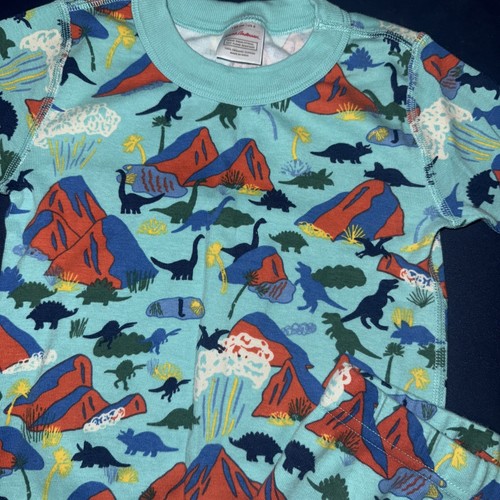 Hanna Andersson Boys Dinosaur Volcano Pajama Set Size 8 Organic Cotton - Picture 2 of 3