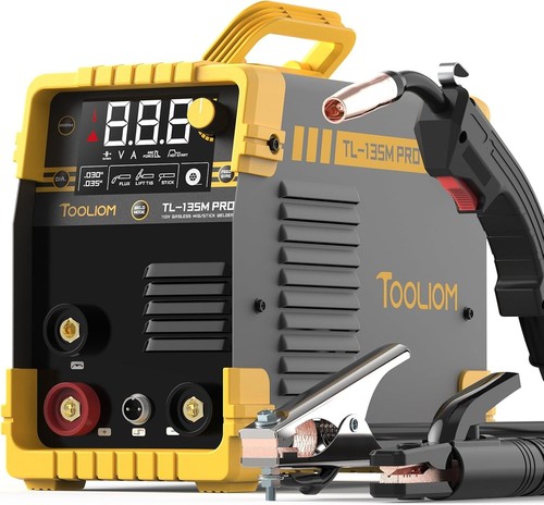 135A MIG Welder 3-in-1 Gasless with LCD - Ideal for Mild Steel Up to 1/8 Inch - Picture 3 of 11