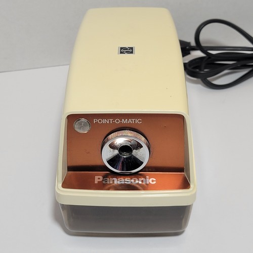 Vintage Electric Pencil Sharpener Panasonic Point-O-Matic KP-33N Tested Works