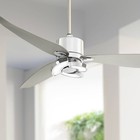 56" Vengeance Modern 3 Blade Indoor Ceiling Fan with LED Light Remote Chrome