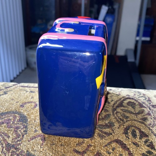 Ceramic Suitcase Coin Bank “Trip Money” Vintage? 3.5” Tall 4” Long - Picture 4 of 7