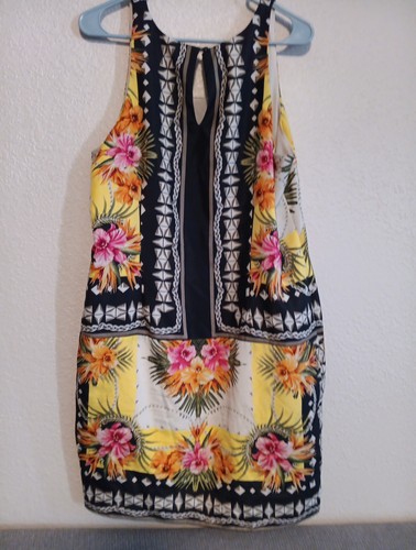 Gabby Skye Boho Retro Floral Sleeveless Dress Size 14 - Picture 5 of 7