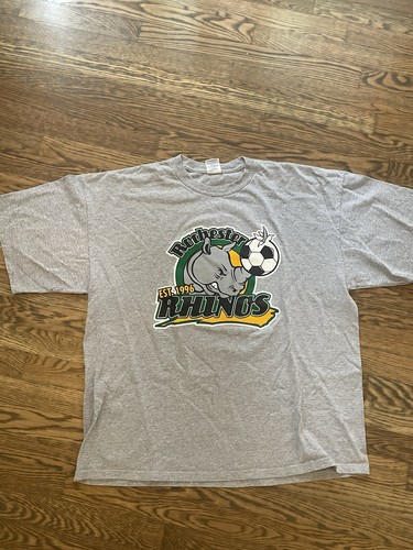 Camiseta ROCHESTER RHINOS FUTBOL FURIOSO 2XL Vintage 1996 Gris Algodón - Imagen 1 de 4