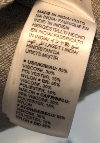 The Drop M Sweater Twist- Front Crop Top Ribbed Knit Medium Light Gray Nice Soft - Picture 4 of 10