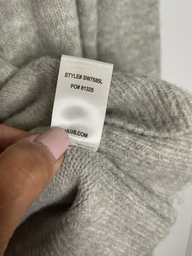 Lulus Women's Small Gray Knit Balloon Sleeve Sweater Soft - Picture 9 of 9