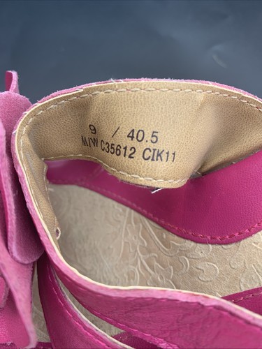 BOC BORN Sandali DONNA 9 SCARPE FIORI GERANIO ROSA FUCSIA pelle ammortizzata - Foto 11 di 11