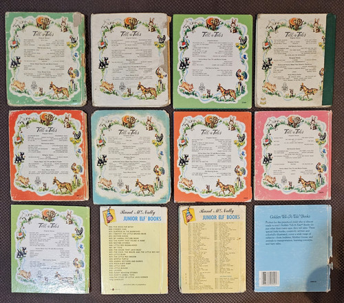 Lot of (12) 1960's Whitman Tell-A-Tale Hardcover Children's Books Junior Elf - Foto 2 di 5