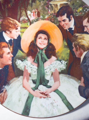 "Scarlet & Her Suitors" 1st Issue GWTW MGM Fine China Plate 1988 Bradex #16347L