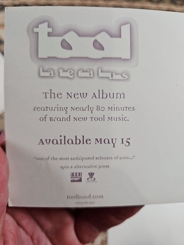 Lot Of 3 TOOL - LATERALUS (c) 2001 Promotional Sticker 6.25 x 4 Postcard PROMO - Picture 11 of 11