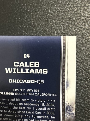 2024 Topps Signature Class Caleb Williams Orange Variation /50 Color Match MINT - Bild 10 von 10