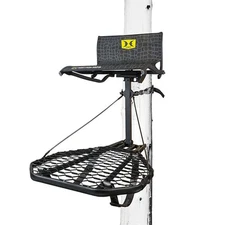 Hawk Hang On Stand, Lumbar Seat Hunting Gear w/Welded Platform, 34x24"(Open Box)