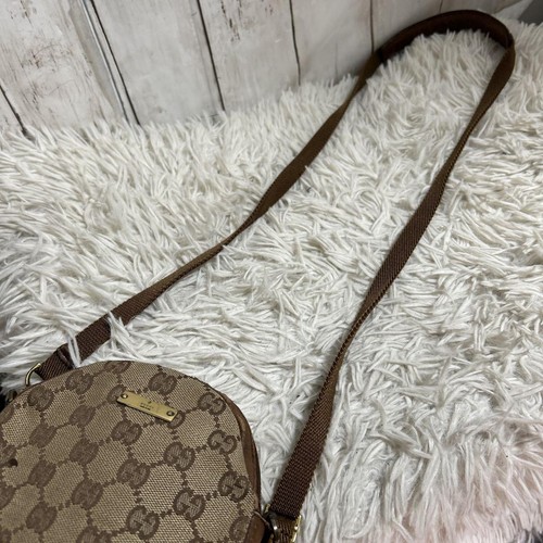 Bolso de Hombro Gucci Lona Cuero Gg Lona Marrón Mujer Italia 122218 - Imagen 3 de 18