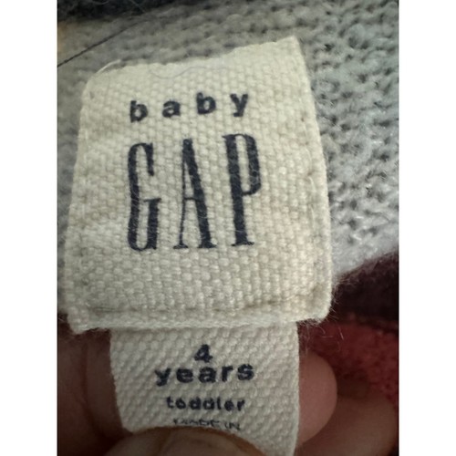 Girls Baby GAP Multi Color Striped Tunic Zip Up Sweater Size 4T - Picture 4 of 4