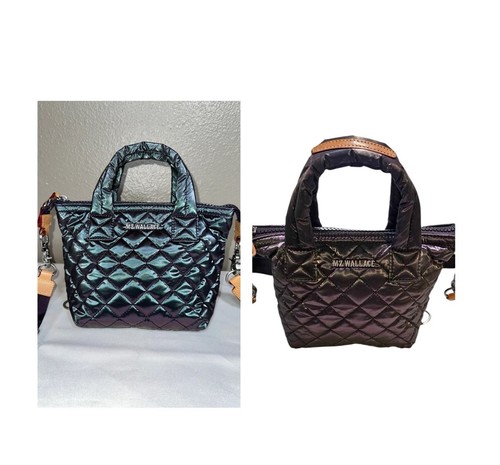 MZ Wallace Gemstone Iridescent Micro Sutton Deluxe Quilted Crossbody Bag RARE - Picture 11 of 12