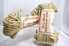 Vintage Pirates Macrame Cord 3 1/2mm 50 yds Tan Lot of 2 New old stock NOS