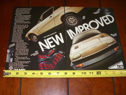 1977 TRIUMPH TR7 ORIGINAL 2 PAGE AD - Picture 2 of 12