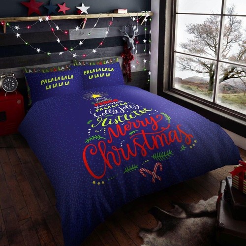 XMAS Christmas Duvet Cover Set Reversible Quilt Bedding For Boys & Girls - Picture 31 of 33