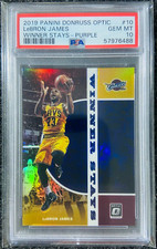 Lebron James - Cavs 2019 Panini Donruss Optic Winner Stays Purple #10 [PSA 10]