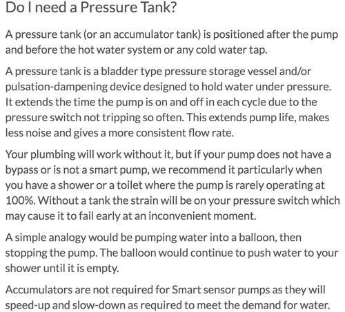 1.5L Caravan Accumulator Pressure Tank Stops Water Hammer Cycling Protects Pump - Picture 4 of 9