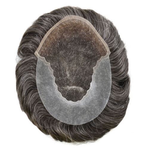 French Lace Front Mens Toupee Hairpieces Poly Lace Skin Hair Replacement Systems - Picture 45 of 92