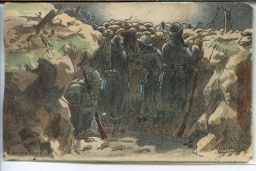 CP Militaria - Guerre 14-18 - Le Poste d'écoute - Ill. Gabard - 1919 - Foto 1 di 2