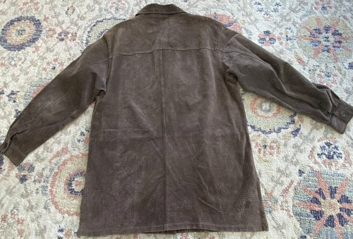 Dennis By Dennis Basso Genuine Leather Brown Suede Jacket Coat “M” - Picture 4 of 12