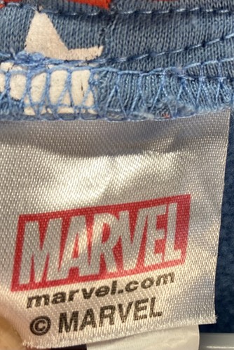 Captain America Zip-up Mask Hoodie Light blue, Red & White Size L/XL - Picture 3 of 6