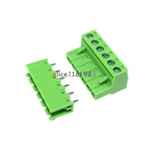 5Pcs KF2EDGK KF-6P 6PIN Right Angle Plug-in Terminal Connector 5.08mm Pitch