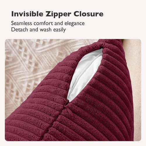4 Velvet Cushion Cases Covers Luxury Velvet Corduroy Cushions Sofa Throw Pillows - Picture 62 of 64