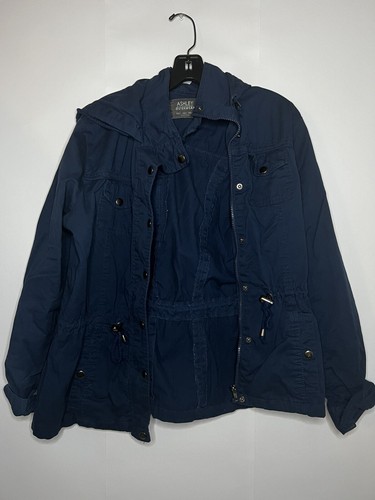 Ashley by 26 International jacket womens size L Blue full zip denim With Pocket - Picture 2 of 6