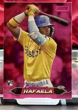 2024 Topps Stadium Club - Pink Foil #34 Ceddanne Rafaela (RC) Boston Red Sox