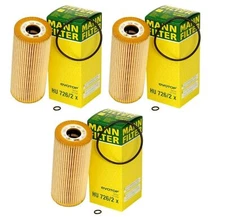 Set of 3 Engine Oil Filters Mann for VW Golf Jetta 1.9 L4 Passat 2.0 L4 Diesel