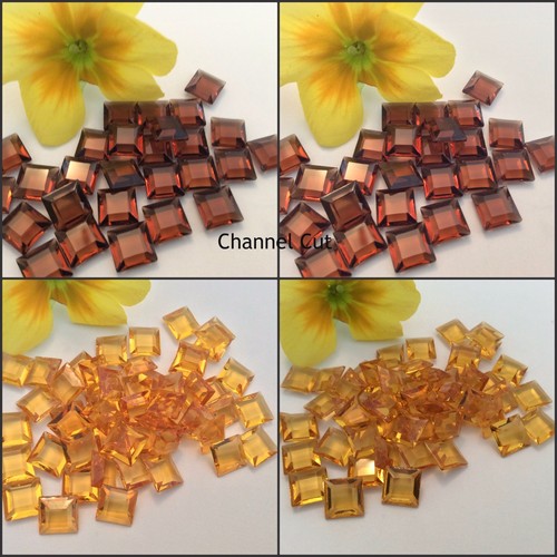 Swarovski #4402/2 Square 8x8mm UF Channel Cut Rhinestone pack 10 Colour Option - Picture 2 of 16