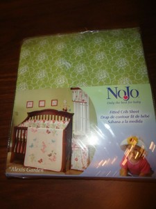Nojo Alexis Garden Fitted 100 Cotton Baby Crib Sheet Ebay