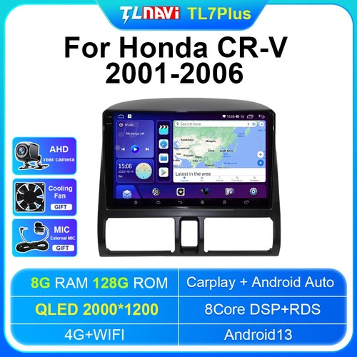 Autoradio Android 13 système GPS CarPlay avec écran HD et DSP pour Honda CR-V 01-06 - Photo 22/48
