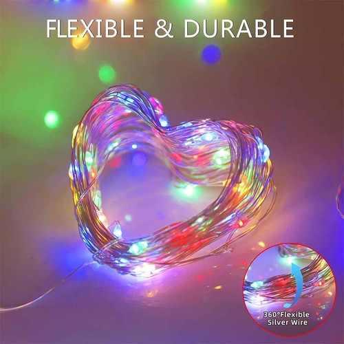 Cadena de luces solares 100 LED para exteriores como lámpara de decoración de Navidad para jardín - Imagen 23 de 32