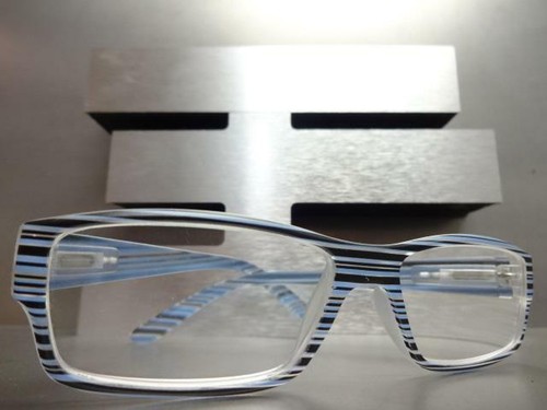 Men's or Women Classy Elegant Modern READING EYE GLASSES READERS Striped Frame - Picture 5 of 9