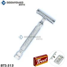 Men's Adjustable Double Edge Shaving Classic Safety Razor, Shaver Blades BTS-313