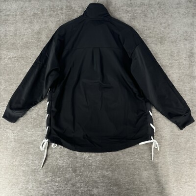 Adidas Laced Track Top Full Zip Jacket Black Women's Size