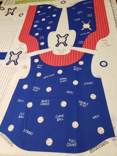 Baseball Toddlers' SHIRT and SHORTS, panel to cut and sew, cotton, $ 16.00 - Picture 6 of 6