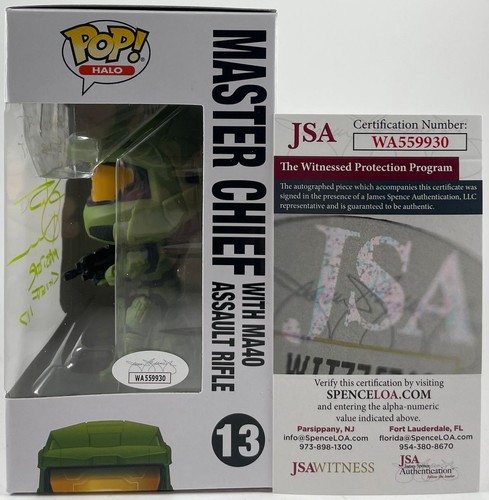 Steve Downes Signed HALO Master Chief Funko POP #13 B Autograph JSA COA - Picture 2 of 6