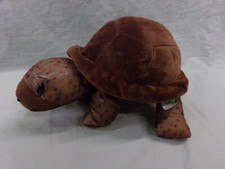 Wild Republic Brown Tortoise Turtle Plush Stuffed Animal Toy 14" EUC