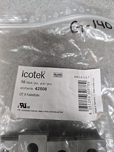 Icotek 12pc 42508 QT8 and 5pc 42550 QT-DT1 Cable Grommets for QUICK Systems 5A5 - Picture 3 of 5
